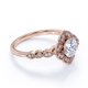 thumbnail image 3 of JeenMata Anillo Nupcial Vintage de Moissanita de Corte Redondo de 1,75 Quilates Engastado en Oro Rosa de 18 K sobre Plata para Mujer, 3 of 6