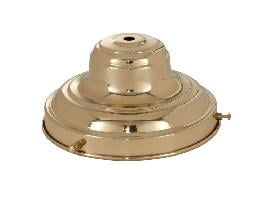 Brass Plated Steel Lamp Shade Holder - Clamp-On Fitter For 2 1/4" Harps, Gold Color