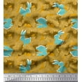 thumbnail image 1 of Soimoi Cotton Duck Fabric Artistic Floral & Rabbit Animal Print Sewing Fabric Yard 56 Inch Wide, 1 of 1
