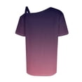 thumbnail image 5 of WREESH 2025 Fashion Tops Women's Casual Short Sleeve Off-The-Shoulder Top Blouse T-Shirt, 5 of 5