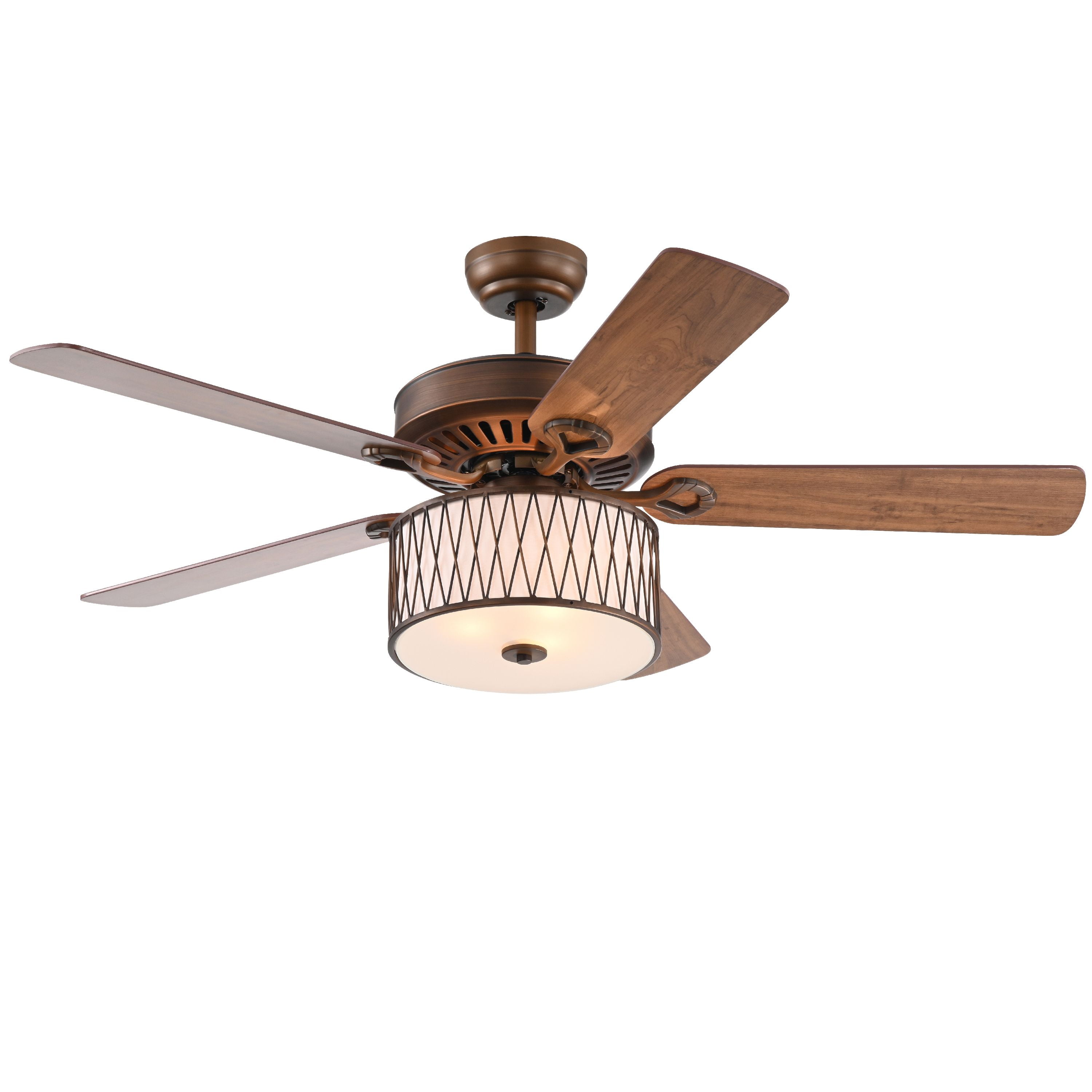 Jan Gee Satin Bronze 52-inch 5 Blade Ceiling Fan