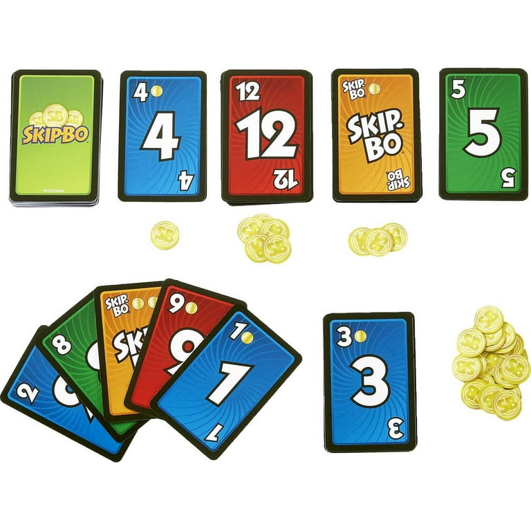 Skip-Bo Masters Card Game for Adults, Family Games for Game Night, Play  Numbers in Order 