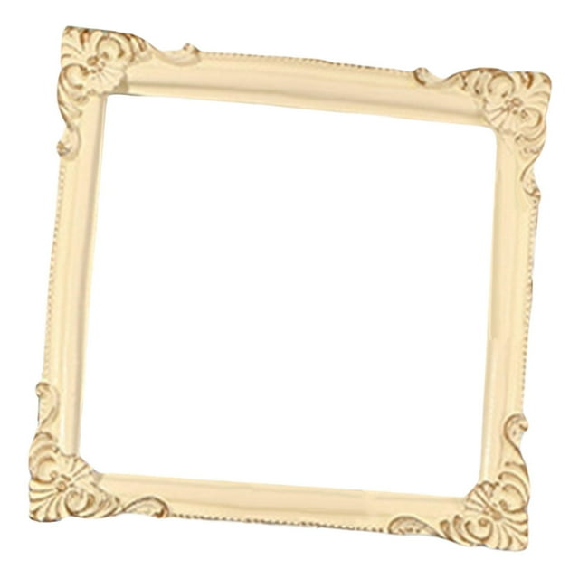 DOLITY Old Fashioned Photo Frame Tabletop Wall Hanging Antique Picture Frame for Photo Light Golden