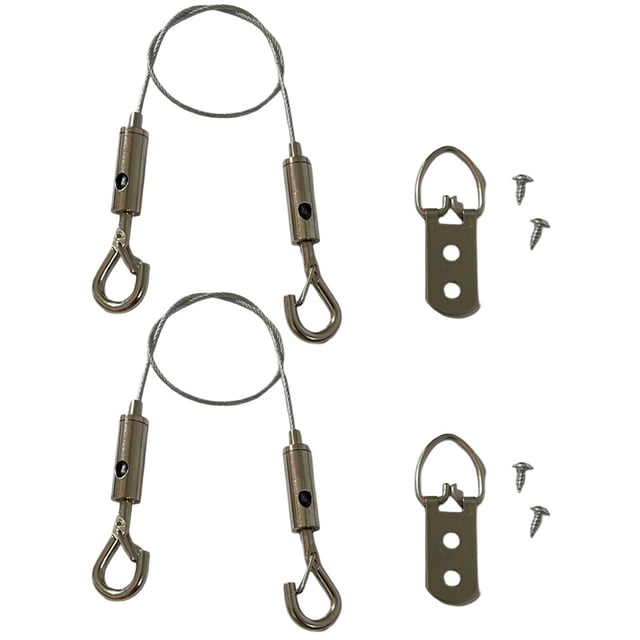 BTOER Sturdy Metal Wire Rope Adjustable Mirror Frame Kit Wall Hanging Wire with Hook