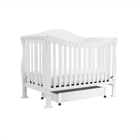 Davinci Parker 4 In 1 Convertible Crib In White With Crib Mattress