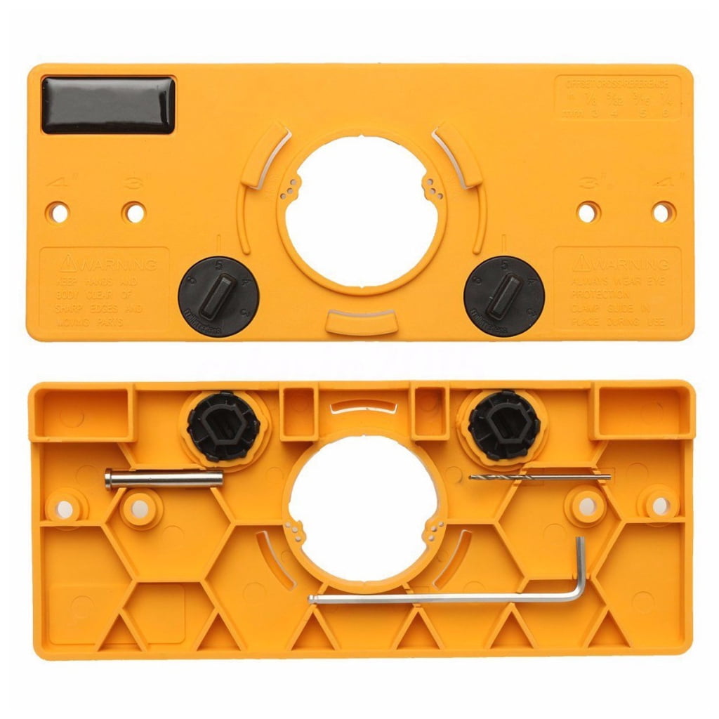 MOMOJIA Hinge Drilling Jig 15mm-35mm Hole Opener Positioning Punch Dowel Jig Kit Wood Cutter Jig Guide Sleeve Punch Locator Tool