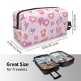 thumbnail image 4 of XMXT Large Capacity Makeup Bag, Love Heart Pink Candy Storage Bags Travel Toiletry Cosmetic Bag for Women Men, 4 of 9