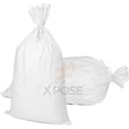 thumbnail image 3 of Empty Sand Bags, with Ties, White 15" x 27" Heavy Duty Woven Polypropylene, UV Sun Protection, Dust, Water and Oil Resistant - Home and Industrial - Floods, Photography and More (Bundle of 10), 3 of 6