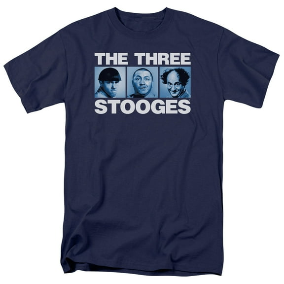 Three Stooges Men's Three Squares T-shirt X-Large Blue