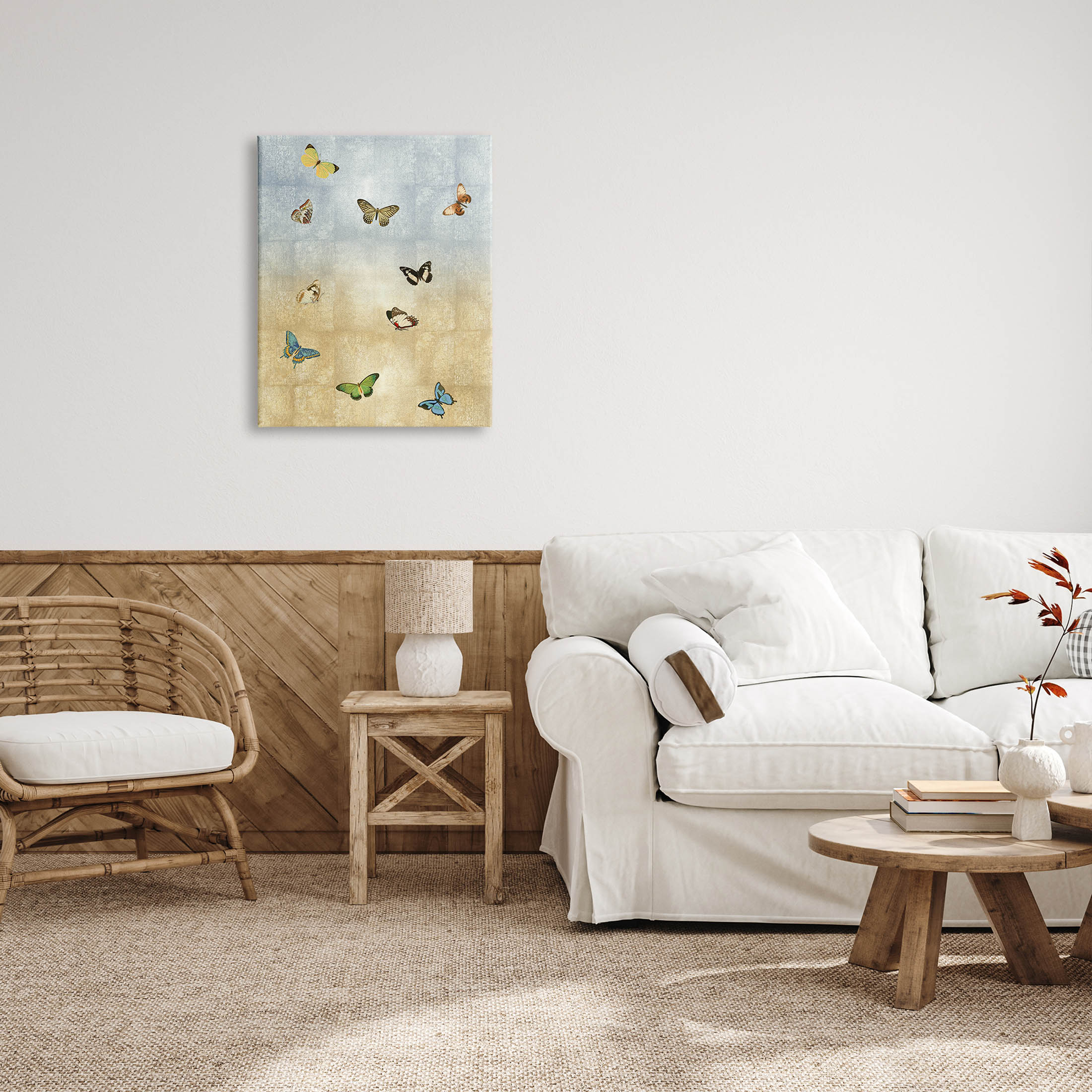 Various Butterfly Insect Pattern Animals & Insects Graphic Art Gallery Wrapped Canvas Print Wall Art
