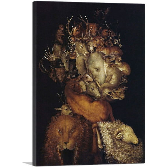 ARTCANVAS Earth 1566 Canvas Art Print by Giuseppe Arcimboldo - Size: 26" x 18" (0.75" Deep)