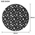 thumbnail image 6 of Black Halloween Ghost Pumpkin Pattern Round Tablecloth 60"x60",Wrinkle Wipeable Table Cloth for Kitchen Dining Room Picnic Patio Party, 6 of 6
