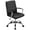 Black, variant on Alden Design Mid-Back Swivel PU Leather Office Chair for Home Office, Black
