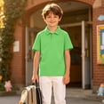 thumbnail image 5 of Kids' Button Placket Polo Quick Dry PE Class Clothing Base Layer Polo Collared, 5 of 5