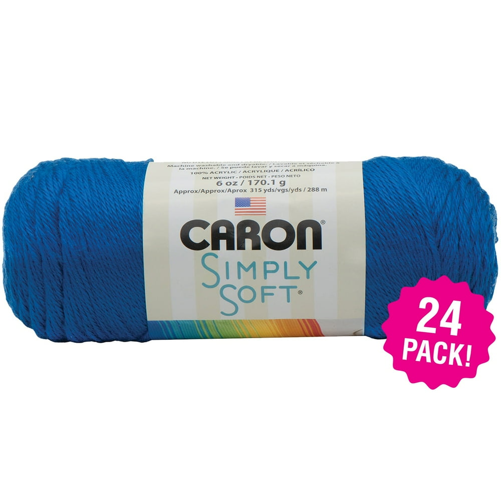 Caron Simply Soft Solids Yarn Royal Blue, Multipack of 24 Walmart