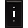 Franklin Brass Architectural Single-Switch Wall Plate, Flat Black