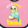 thumbnail image 4 of Inktastic Budgie Parakeet Budgerigar Boys or Girls Baby Bib, 4 of 4