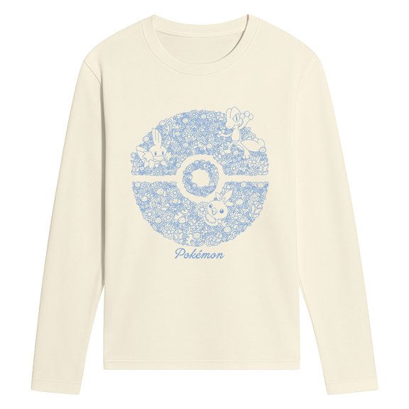 Pokémon - Hoenn Starters Floral Pokeball Long Sleeve Graphic T-Shirt