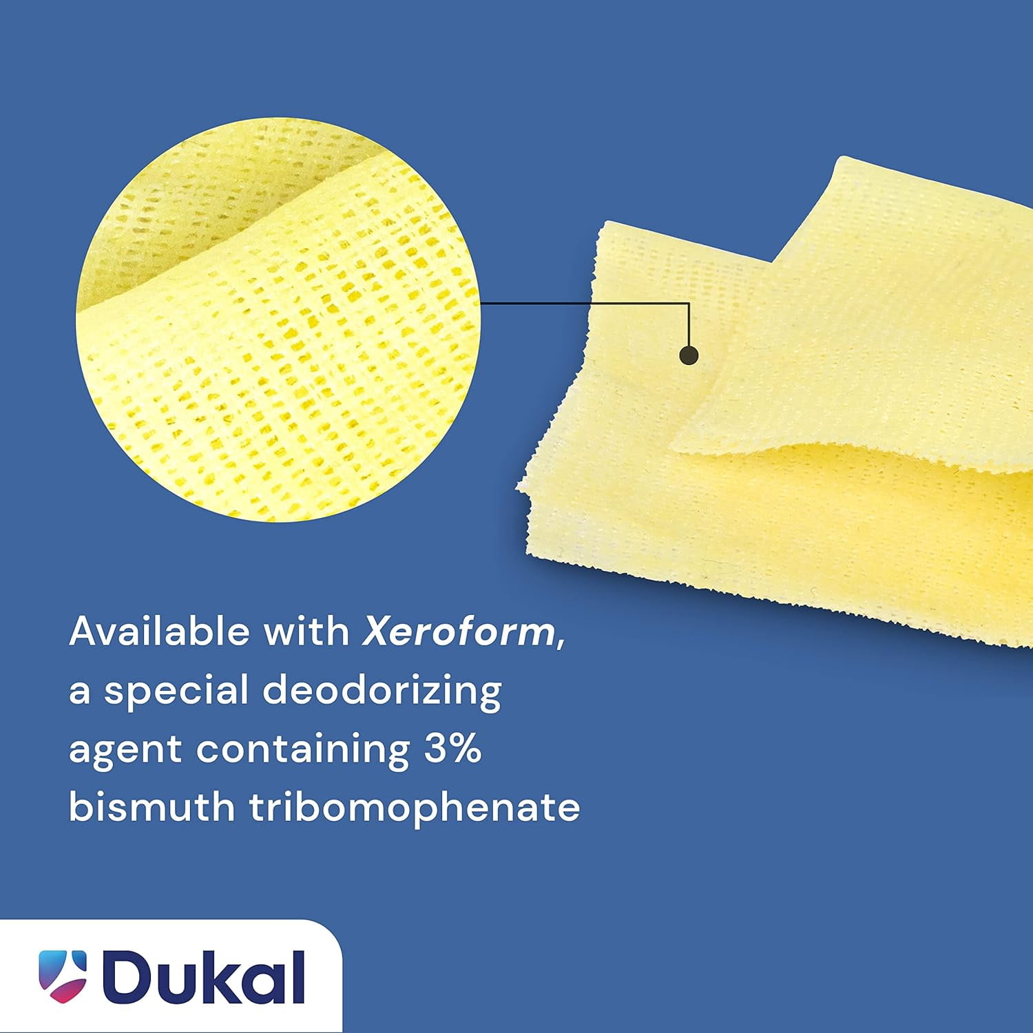 Dukal Xeroform Impregnated Dressing First Aid Gauze Pads, 5" x 9", 50 Count