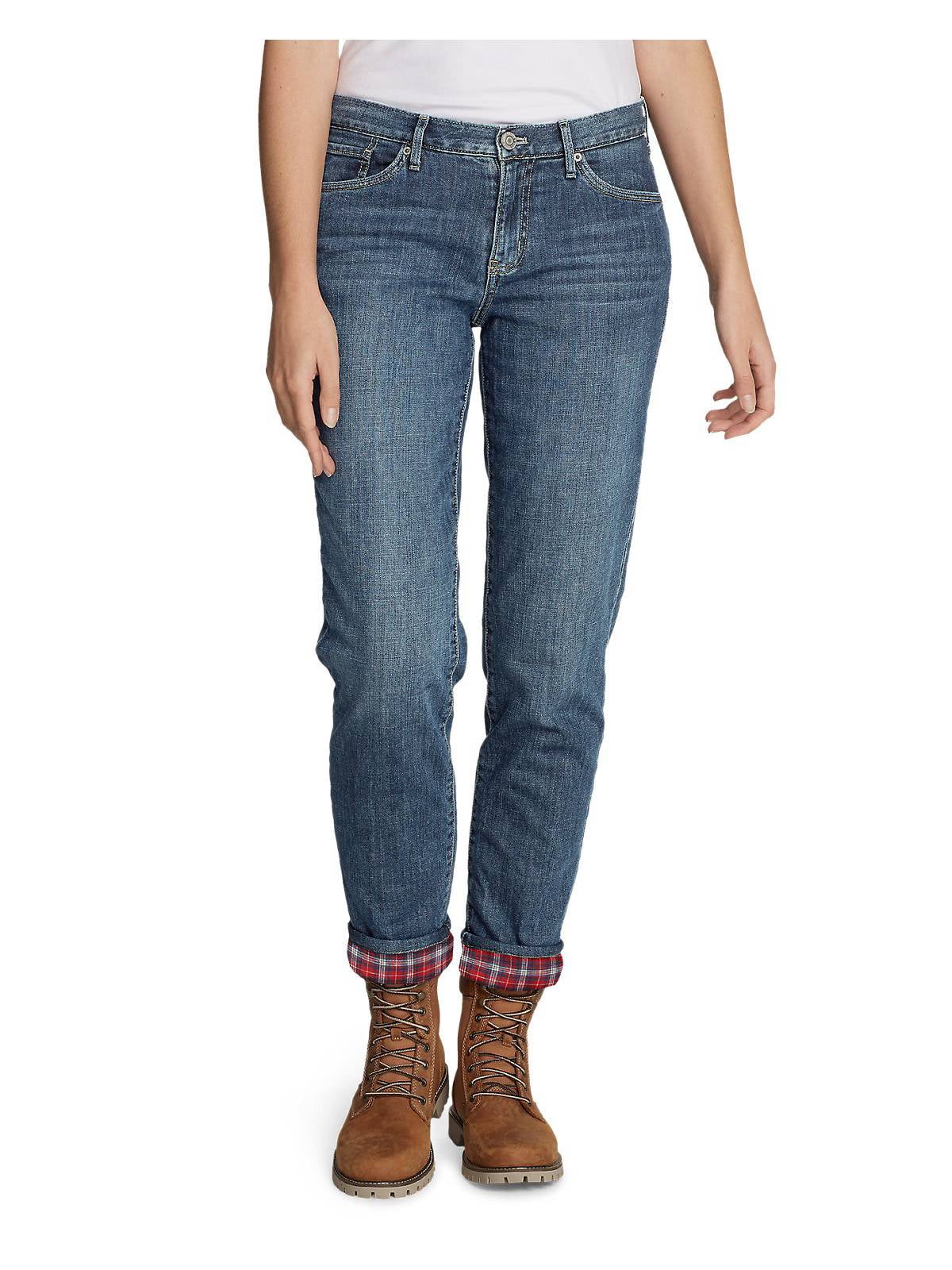 eddie bauer women's flannel lined jeans
