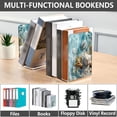 thumbnail image 4 of Wobogo Starfish Seashell on Beach Acrylic Bookends Clear L-Shaped Book Holder with Non-Slip Pads for Books Files Magazines CD DVD 5.4×4.1×8.1in, 4 of 6