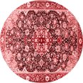 thumbnail image 1 of Ahgly Company Indoor Round Medallion Red Traditional Area Rugs, 3' Round, 1 of 4
