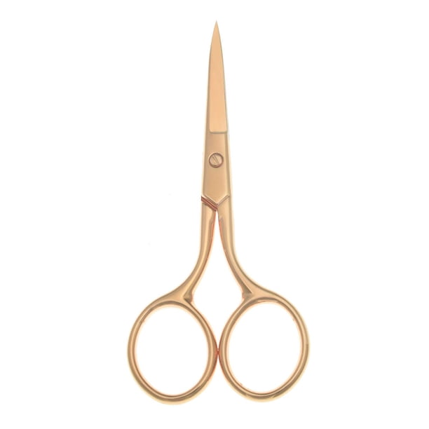 Tijeras de aseo profesionales multicolores para el cuidado personal, depilación facial y oreja, nariz, cejas, tijeras de punta fina y recta de acero inoxidable de 3,9 pulgadas (negro)