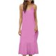 thumbnail image 1 of Vestido Largo de Hombro sin Mangas Cómodo sin Mangas Vestido Sólido de Cuello Redondo para Verano Y Primavera Vestido Casual Pantalones para Mujeres, 1 of 6