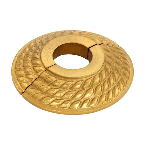 Radiator Flange Brass Triple Roped 3/4" (IPS) pipe flange: 1" inside diameter; 3-1/8" outside diameter