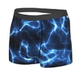 thumbnail image 2 of Balery Blue Lightning Men's Boxer Briefs, Soft and Breathable Cotton Underwear with nylon Waistband-Small, 2 of 9