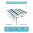 thumbnail image 5 of Blue Yellow Striped Summer Quilt Set Full Size,Soft Microfiber Quilted Bedding Set with 2 Pillow Shams,Farmhouse Navy Blue Ombre Stripes Lightweight All Season Bedspread Coverlet for Bedroom 78"x90", 5 of 6