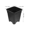thumbnail image 2 of AURARMLET 6Ud Macetas Cuadradas De Plástico Negro Para Plantas Hogar Con Buena Durabilidad Y Fácil Limpieza, 2 of 6