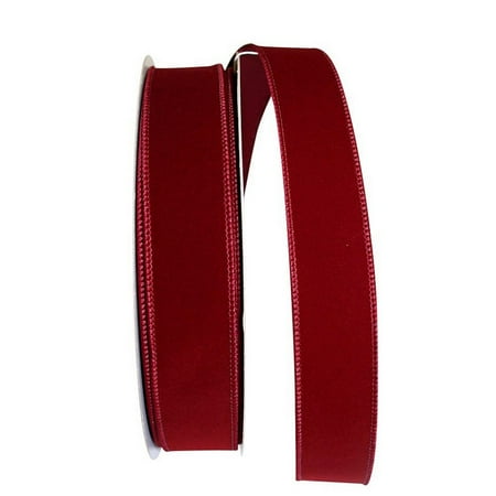 UPC: 0840108863837 | JAM Paper Velvet Ribbon  1 1/2 Inches x 50 Yards  Burgundy  1/Pack