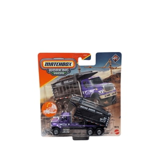 Matchbox Working Rigs International Workstar 7500 | Autocarro Ribaltabile Scala 1:64 | Camion Giocattolo Blu Con Cassone Mobile