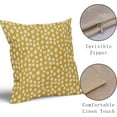thumbnail image 4 of Yellow Cream Dots Pillow Covers 18x18 Set of 2 Boho Design Polka Dot Throw Pillows Modern Trendy Print Outdoor Decorative Pillowcase Square Linen Cushion Cases Decor for Sofa Couch Bed, 4 of 6
