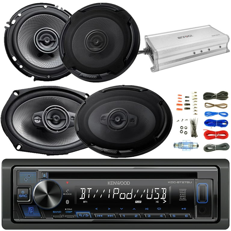 Kenwood Single DIN In-Dash Bluetooth USB AUX AM/FM CD Player Kenwood Single DIN In-Dash Bluetooth USB AUX AM/FM CD Player