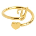 thumbnail image 1 of To My Granddaughter Dainty Initial Heart Ring 26 Letter Heart Ring Fashion Jewelry Popular Accessories, 1 of 2