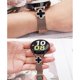 thumbnail image 5 of For Huami Amazfit GTR Mini Milanese Band Stainless Steel Watch Strap Clover Decor, Size: S - Black B, 5 of 5