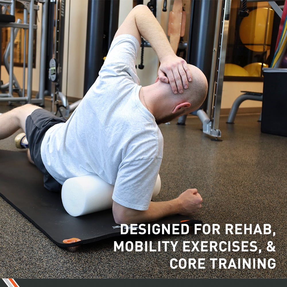 Body Sport Foam Roller, Full Round 6 in. x 18 in. – Lightweight & Durable for Flexibility, Strengthening & Rehab – High-Density Foam for Muscle Reeducation, Spinal Stabilization & Pressure Relief