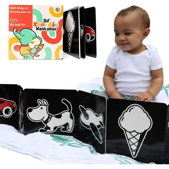 The Happy Start High Award-Winning Contrast Board Book for Newborns, Learning, Babies 0-6 Months, Ages 0 , New (Portuguese)