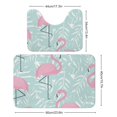 thumbnail image 6 of Tropical Wildlife Animal Bathroom Rugs Set 2 Pieces, Bathroom Set - Quick Drying Bath Mat And U-Shaped Toilet Rug, Water Absorbent Bath Carpet For Bedroom Floor Living Room, Machine Washable, 6 of 6