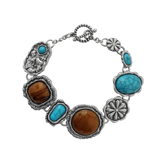 Jessica Simpson Women's Faux Turquoise Western Bracelet