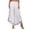 White, variant on Plus Size Women's Solid Color Casual Trousers with Pockets Loose Fit Patchwork Wide Leg Design for a Comfortable Stylish