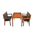 thumbnail image 5 of Patiojoy 4 Pieces Outdoor Dining Furniture Set Patio Space-Saving PE Rattan Dining Set W/Umbrella Hole, 5 of 5