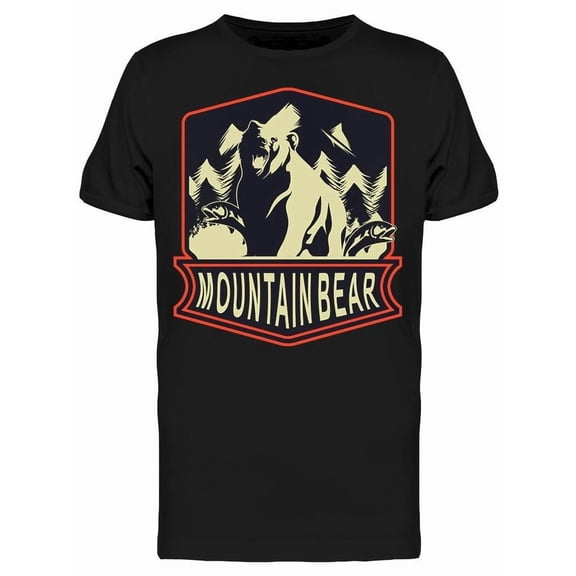 Mountain Bear. Bear Sketch T-Shirt Men -Image by Shutterstock, Male x-Large