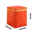 thumbnail image 3 of Large Capacity Travel Storage Bag | 71x50x60cm Orange Plastic Organizer | Clothes Quilt Luggage Packing Bag | Portable Compression Storage for Seasonal Clothing & Travel Essentials, 3 of 6