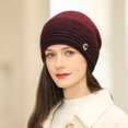 thumbnail image 3 of Women Winter Knitted Slouchy Beanie for Women Men Wool Blend Stretchy Warm Skull Beanies Cap, 3 of 7