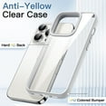 thumbnail image 3 of JETech Case for iPhone 13 Pro Max 6.7-Inch, Shockproof Phone Bumper Cover, Solid Color Matte TPU Frame, Anti-Scratch Clear Back (Silver), 3 of 6