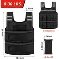 thumbnail image 4 of Adjustable Weighted Vest for Women and Men, 1-11 lbs/2-22 lbs/2-32 lbs Weighted Vest for Running, Walking, Strength Training with Reflective Strip & Storage Bag, 4 of 7