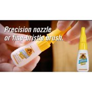 Gorilla Super Glue Brush And Nozzle Dual Option Fast 10 Second Setting Impact Tough 10g Dries Clear, 4-Pack